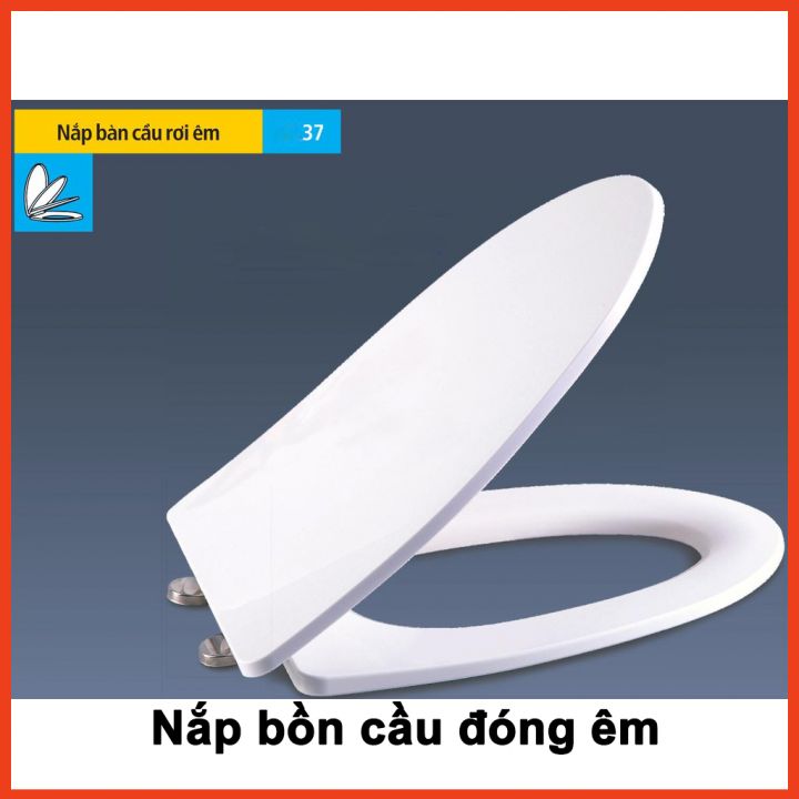 Nắp bồn cầu đóng êm dùng cho bàn cầu liền khối