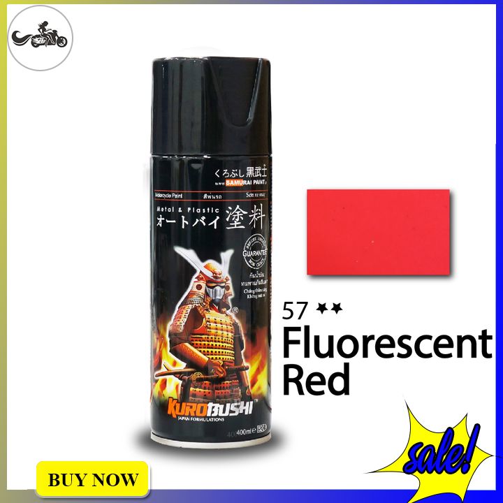 Sơn xịt Samurai màu đỏ huỳnh quang mã 57**