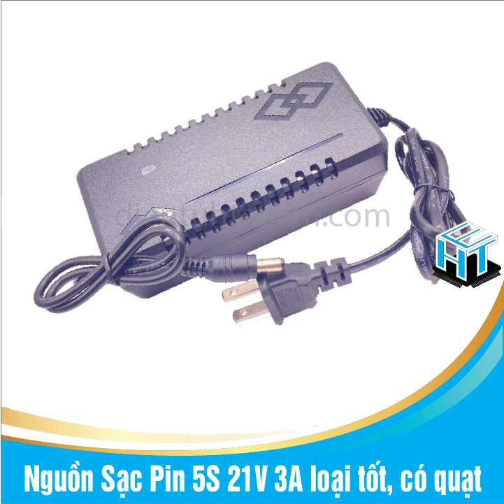 Nguồn sạc pin 5s 21v 3a loại tốt, có quạt