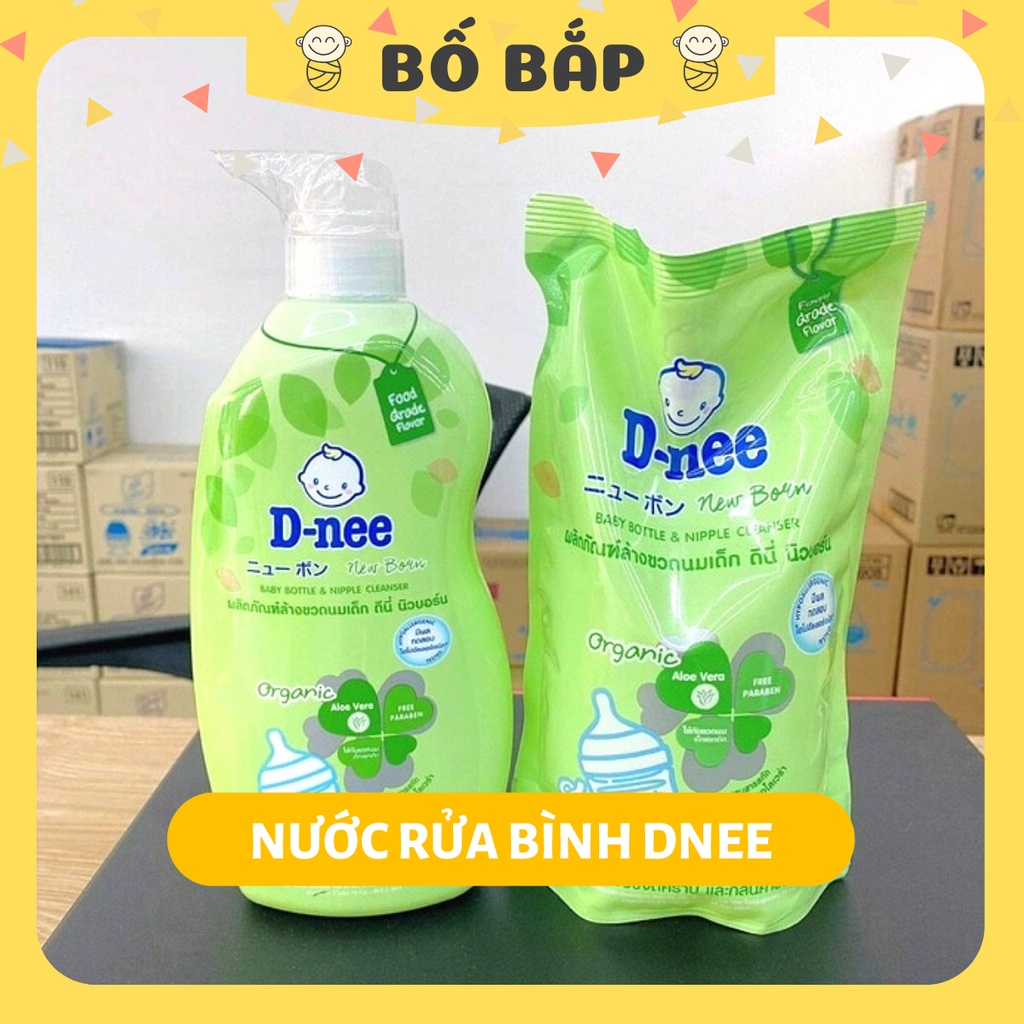 Nước rửa bình sữa dnee organic thái túi 600ml an toàn cho bé