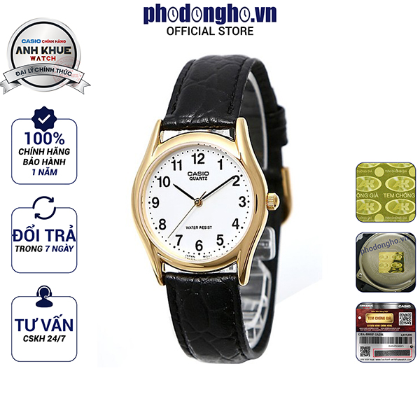 Đồng hồ nam dây da casio anh khuê mtp-1094q-7b1