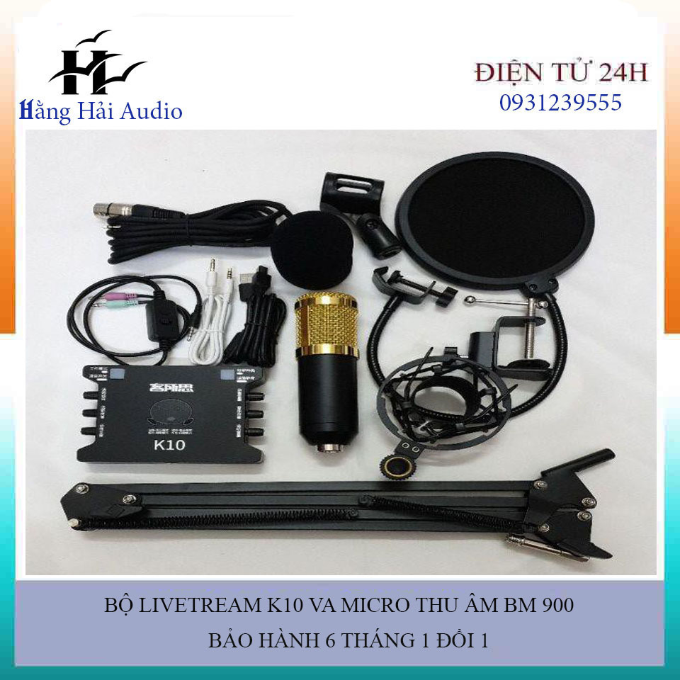 Bôn livestrame k10 và mic bm900