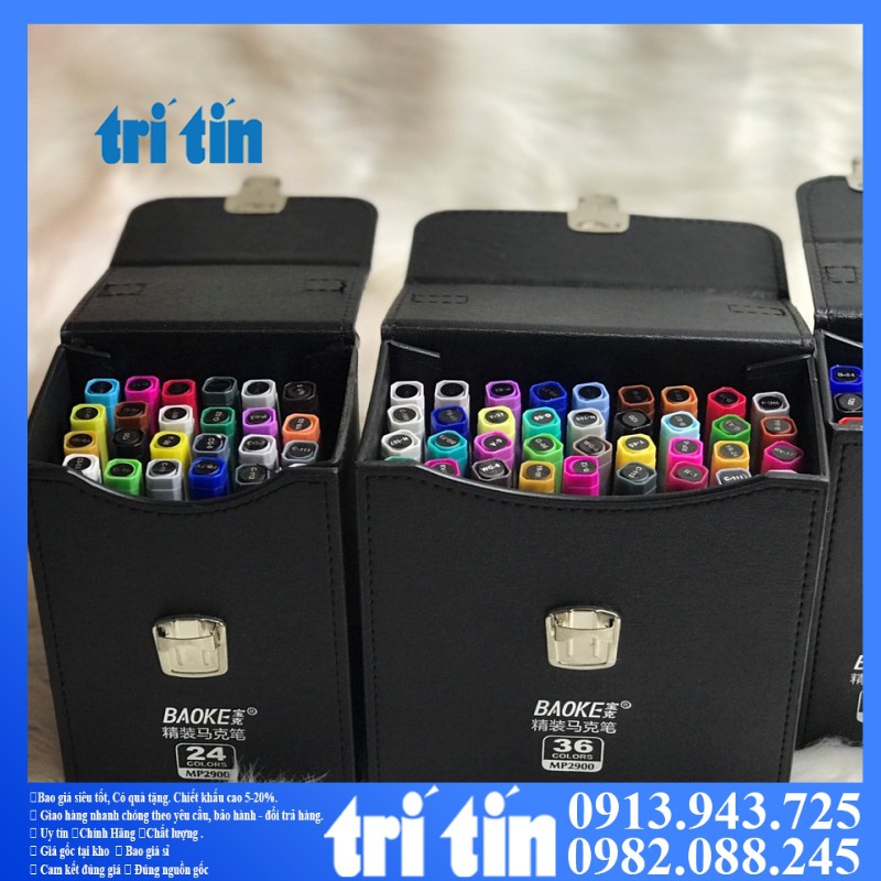 Bút màu marker hai đầu baoke mp 2900