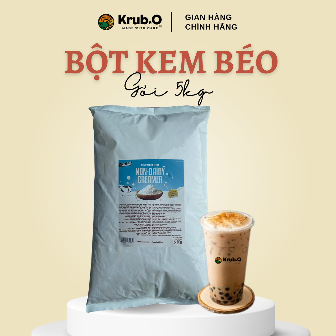 Bột sữa krub.o cao cấp gói 5kg - pha trà sữa tôn vị trà - mix cùng hồng trà