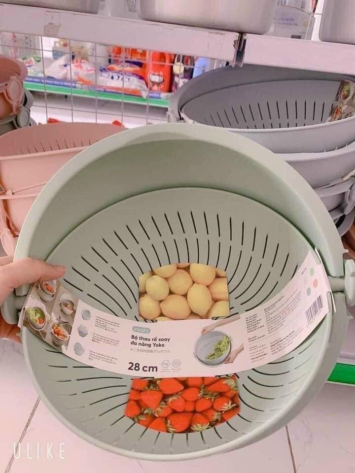 Bộ thau rổ xoay thông minh Inochi 28cm đa năng