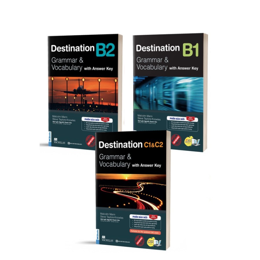 Sách Trọn Bộ Giáo Trình Destination Grammar & Vocabulary B1, B2, C1&C2 Kèm