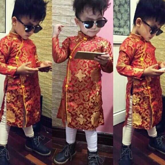 áo dài cách tân cho bé trai