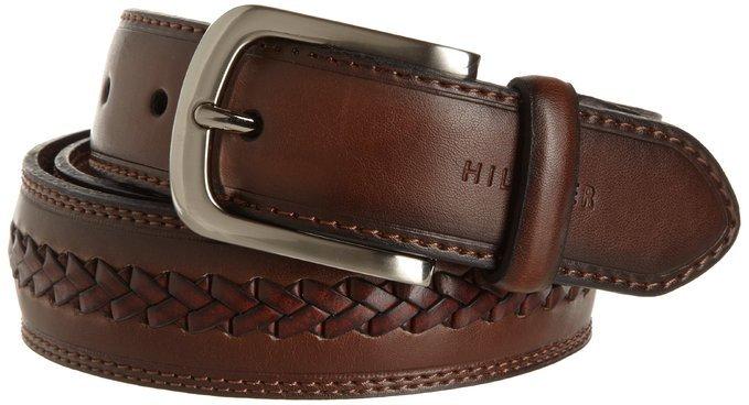 Thắt lưng nam tommy hilfiger mens double-stitched leather belt - size 34 - 11tl02x047