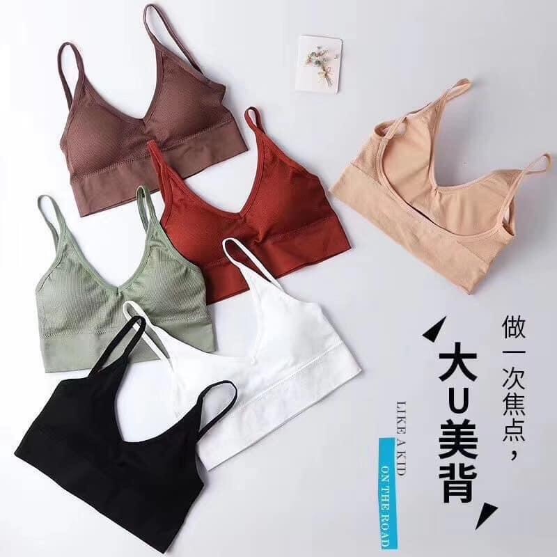 Bra thun tăm chữ U dáng lửng khoét lưng khỏe khoắn, năng động, ôm form