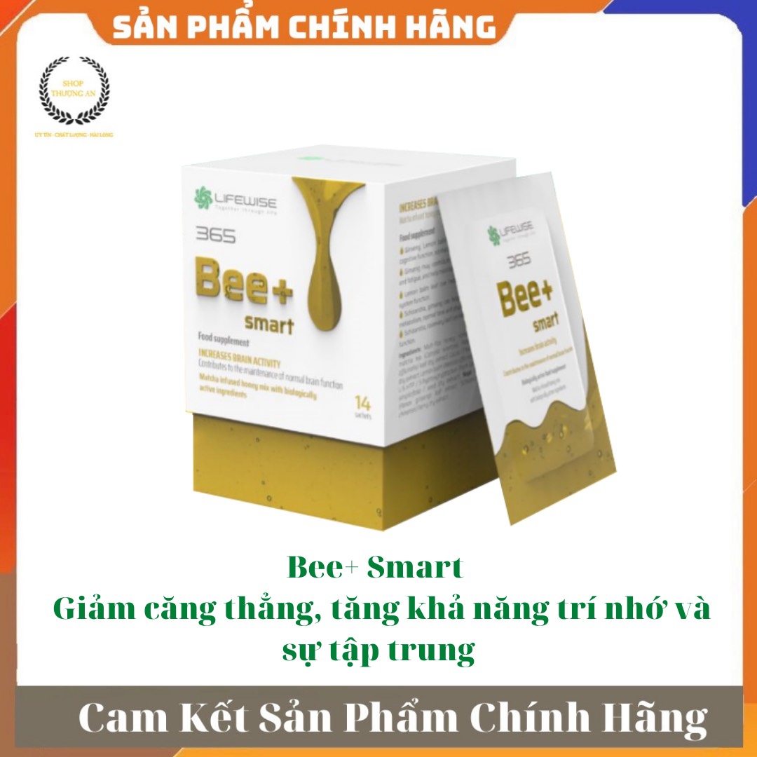 [HCM][ GIÁ SỈ ] - Thực Phẩm Lifewise #365 Bee+ Smart - Tăng khả năng thích ứng cải thiện sự chịu đựng và chống căng thẳng thần kinh - Hộp 14 gói