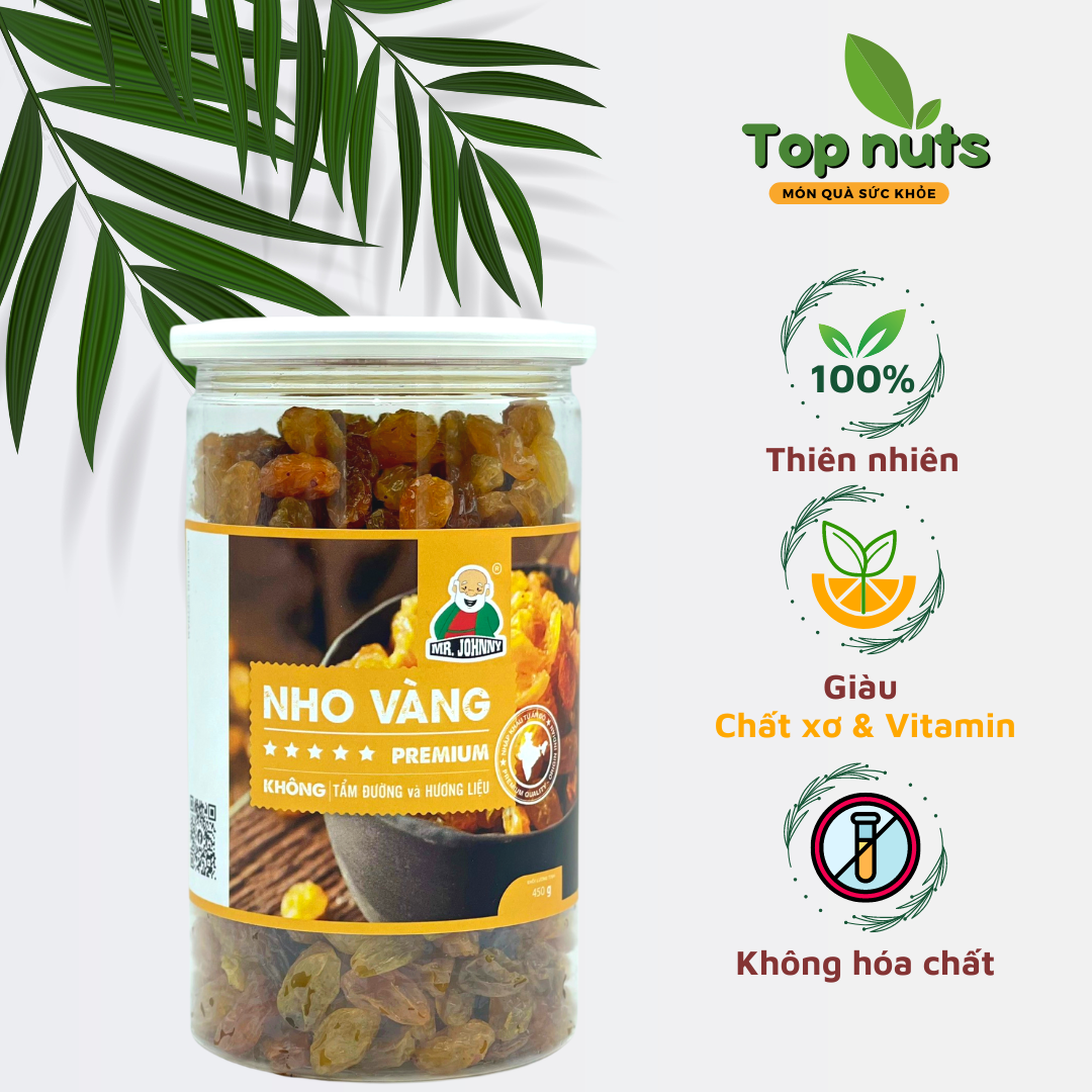 Nho vàng sấy khô 450g thương hiệu mr johnny