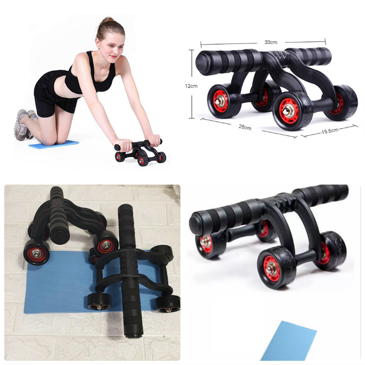 Con Lăn Tập Bụng 4 Bánh Kèm Đệm Gối, con lăn tập cơ bụng, con lăn tập bụng giá rẻ, bánh xe lăn tập bụng, máy tập cơ bụng, máy tập bụng, máy tập thể dục, máy tập bụng đa năng, dụng cụ tập cơ bụng,dụng cụ tập bụng