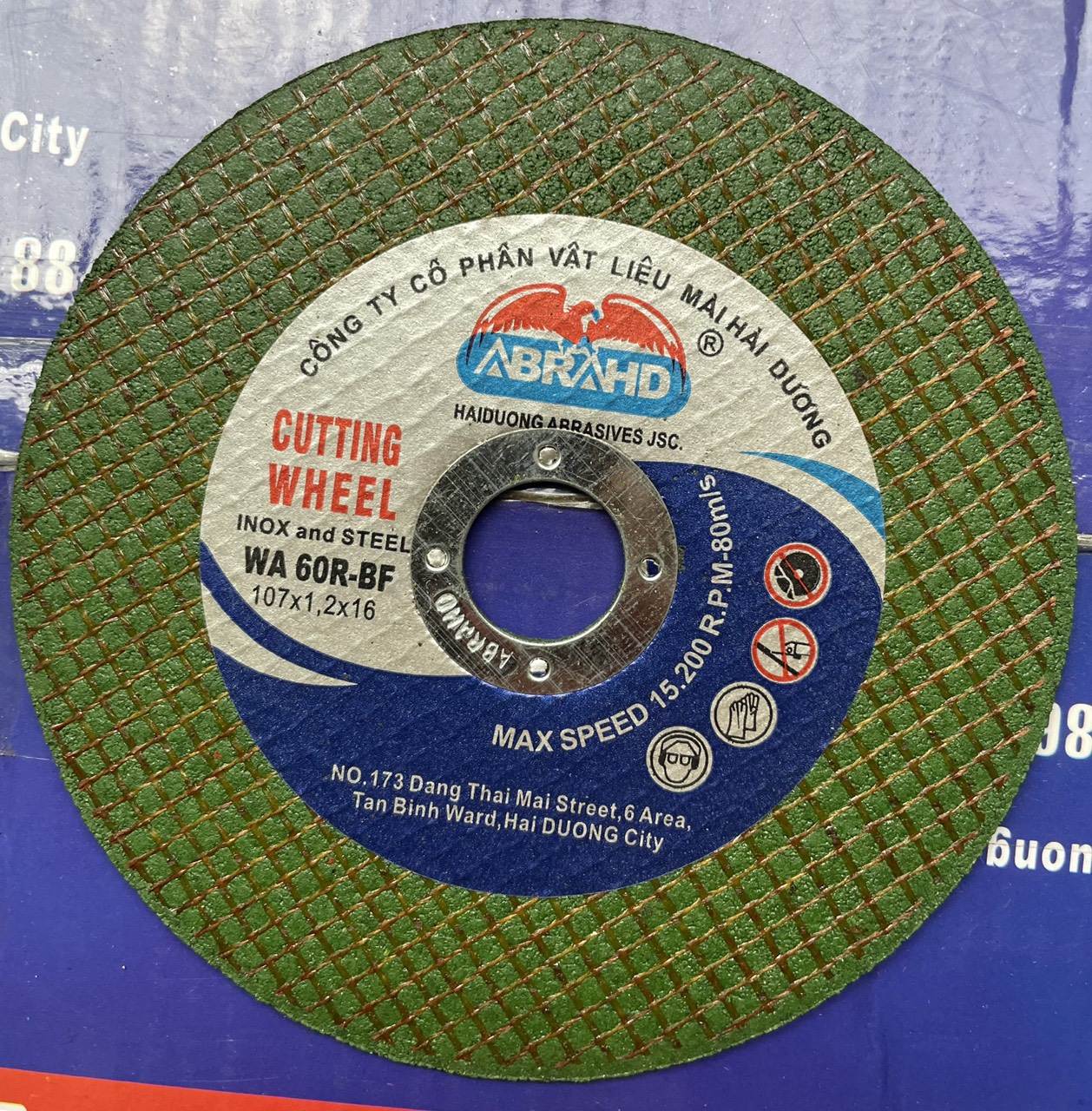 Đá cắt xanh 1 tấc 107x1.2x16mm vật liệu hải dương hàng chính hãng công ty