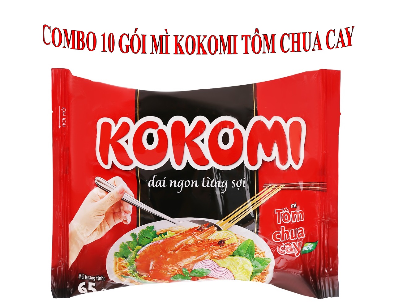 COMBO 10 gói mì Kokomi Tôm chua cay 65gr
