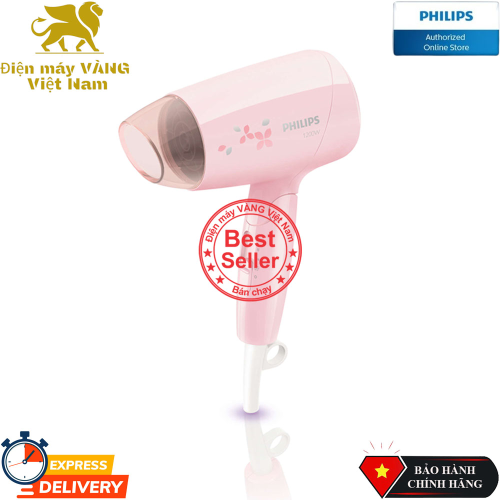Máy sấy tóc Philips BHC010/00 (Hồng) - Hàng chính hãng (Bảo hành 2 năm tại các Trung tâm bảo hành Philips trên toàn quốc)
