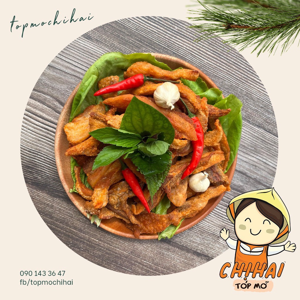 Tóp mỡ truyền thống chị hai loại rời giòn rụm túi 50gr