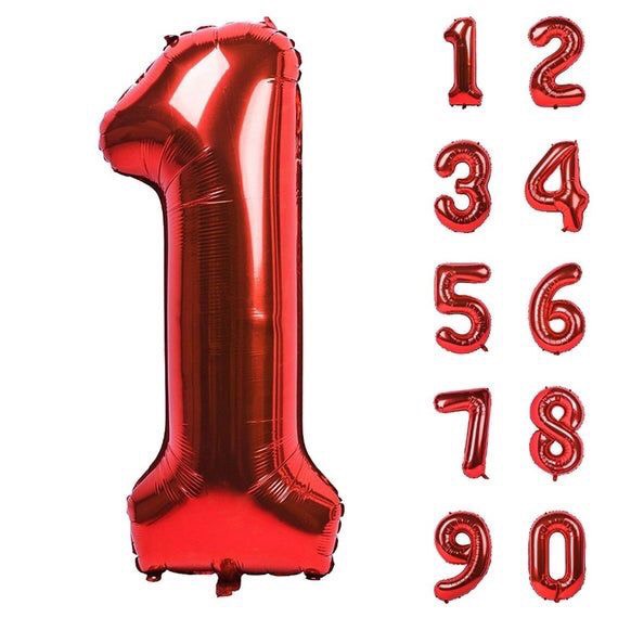Bóng số đỏ red number 40cm bso03