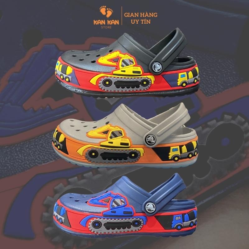 Giày sục bé trai ka01 dép sục cho bé cross crocs trẻ em có quai chống trơn trượt kankanstore