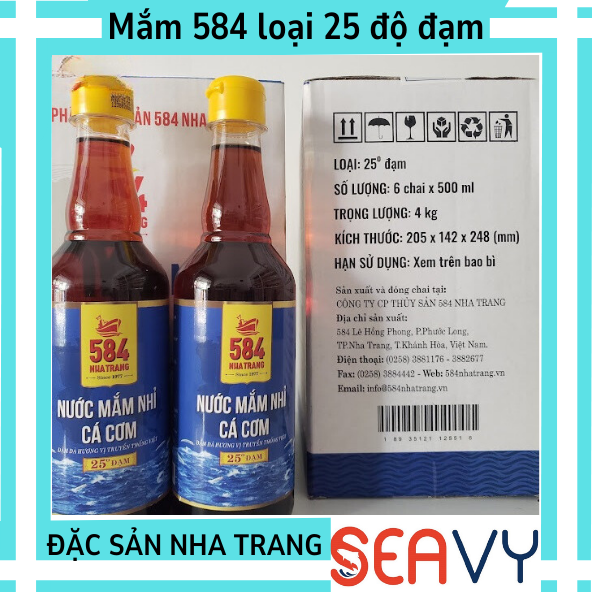 🌟 thùng 6 chai nước mắm 584 25 độ đạm - truyền thống nguyên chất đậm đặc 🌟 🌊