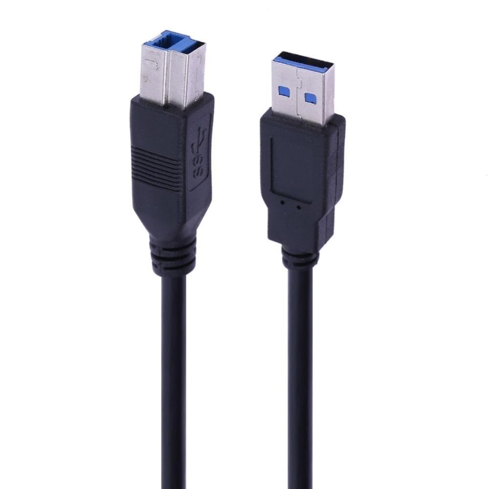 USB 3.0 Type A Male to USB 3.0 Type B Male Extension Cable Printer Cable(Black)-1.8m