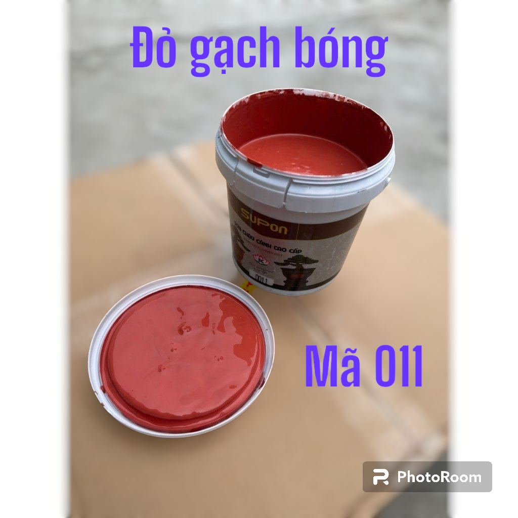 Sơn màu đỏ gạch bóng, sơn chậu cảnh chuyên dụng, ngoại thất
