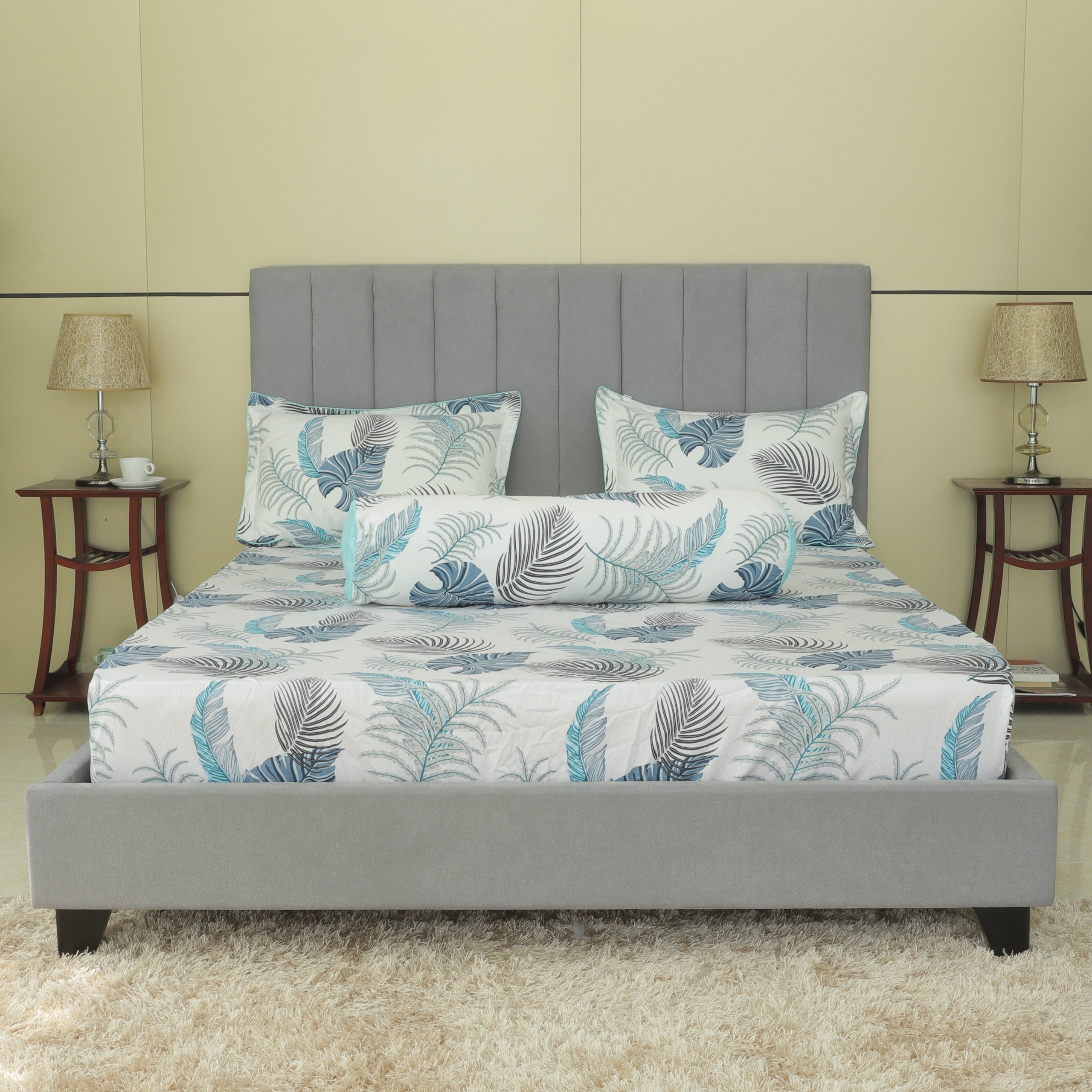 Bộ Ga Gối Cotton Hometex - Bộ Drap Gối Bọc Nệm Vải Cotton Hoa Hometex - Sản Phẩm Của CTY May Thiên Hà