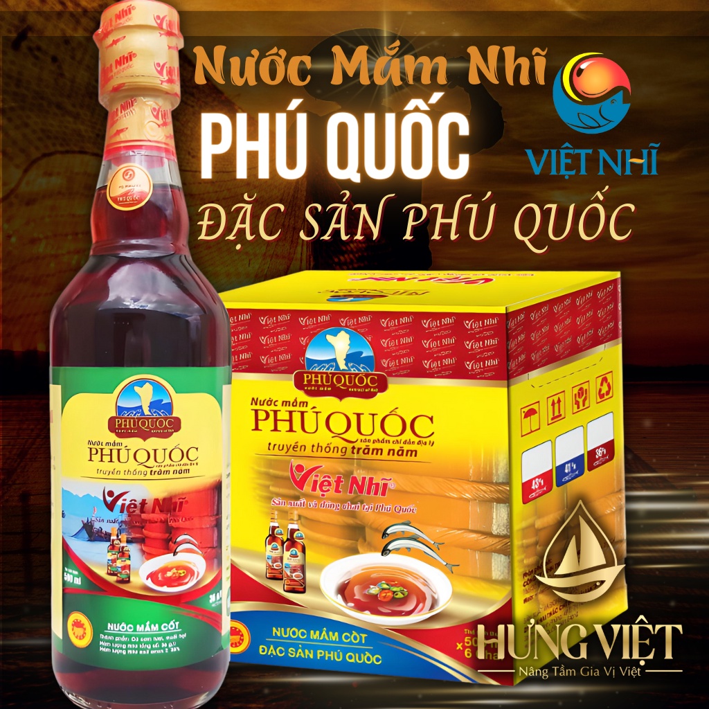 Nước mắm cốt nhĩ phú quốc cá cơm tươi 500ml - việt nhĩ -hưng việt