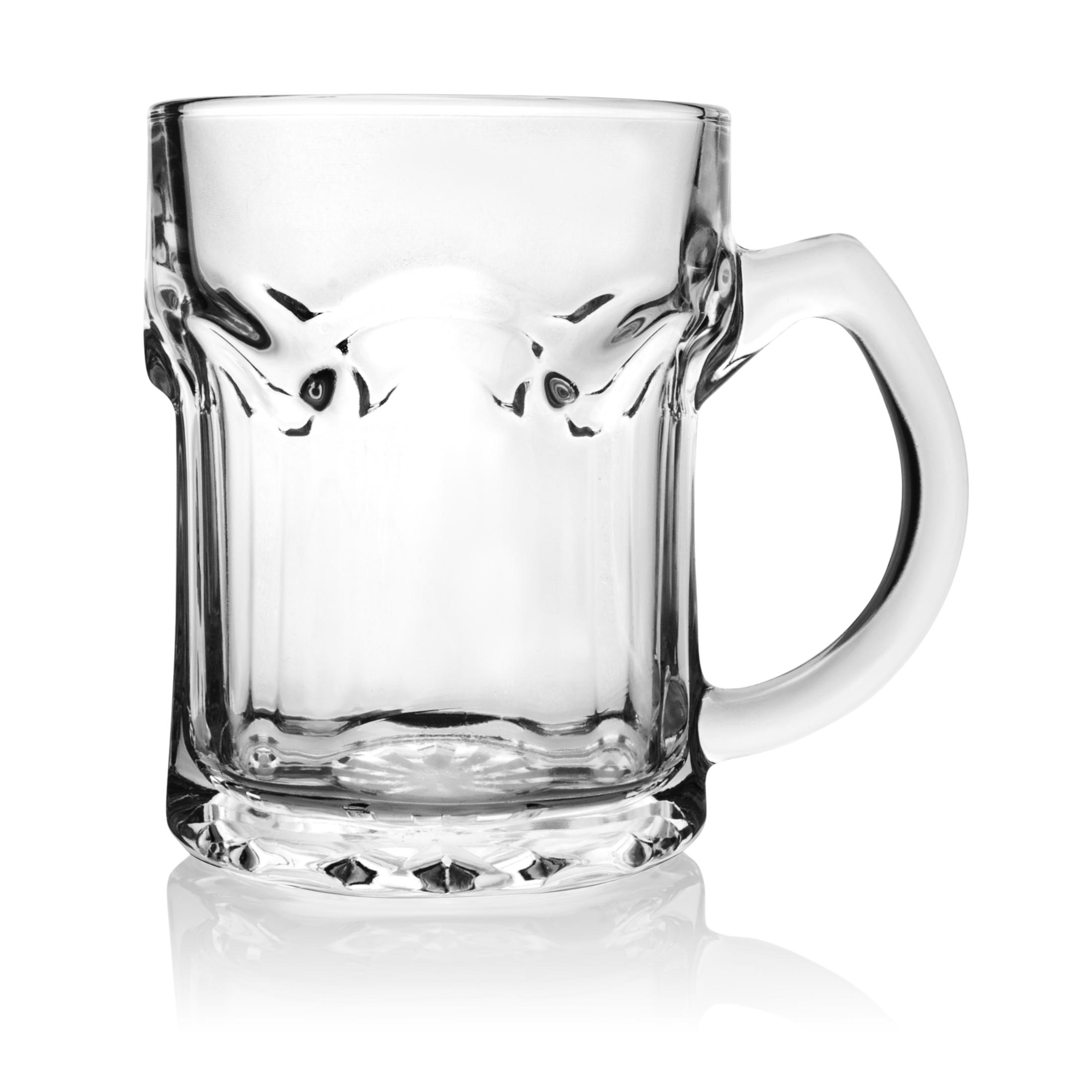 Bộ 6 ly cốc thủy tinh 332 uống bia có quai 355ml – pcd10004