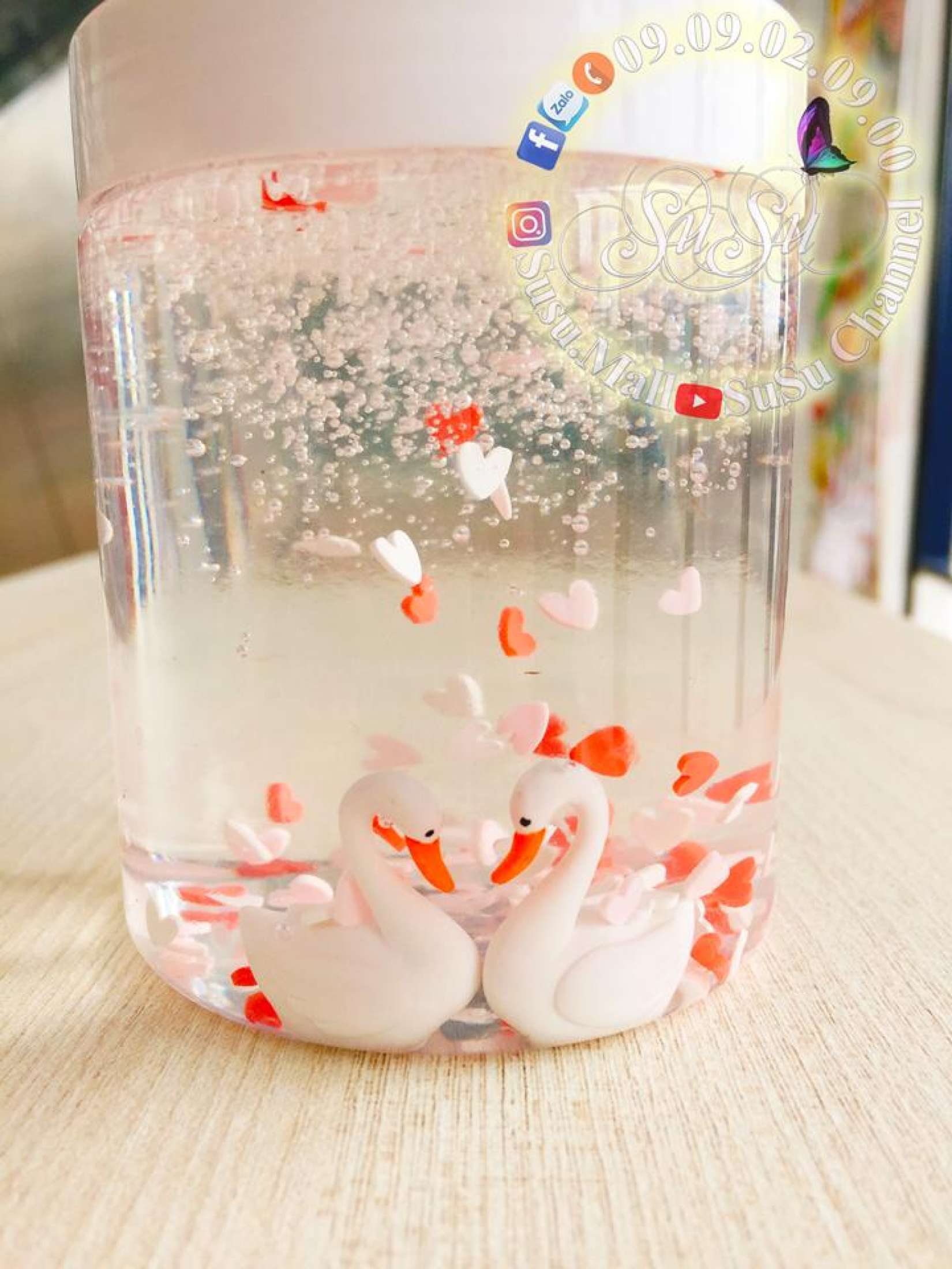 Slime trong giá rẻ charm thiên nga hủ 250ml , Slime basic giá rẻ 1k , slime trong siêu mềm , slime mây siêu xơi siêu xốp - Sumo Mall