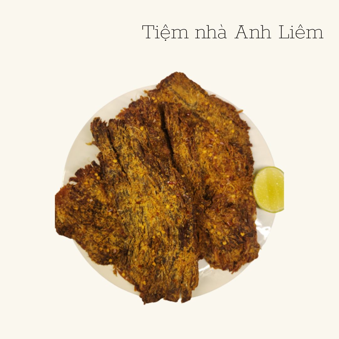 Khô bò miếng quy nhơn đậm vị nhà làm thịt bò 100% – gói 500gram – freeship – tiệm nhà anh liêm