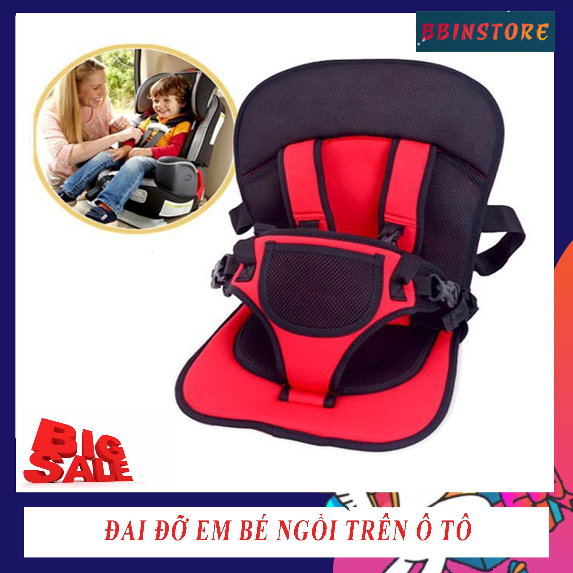 Đai đỡ em bé trên oto - kích thước gấp gọn, tiện dụng khi đi du lịch cùng gia đình, đai ôm bụng chống trượt cho trẻ - ghế ngồi ô tô cho bé, ghế đệm ngồi cho em bé trên ô tô - bh toàn quốc - bbinstore