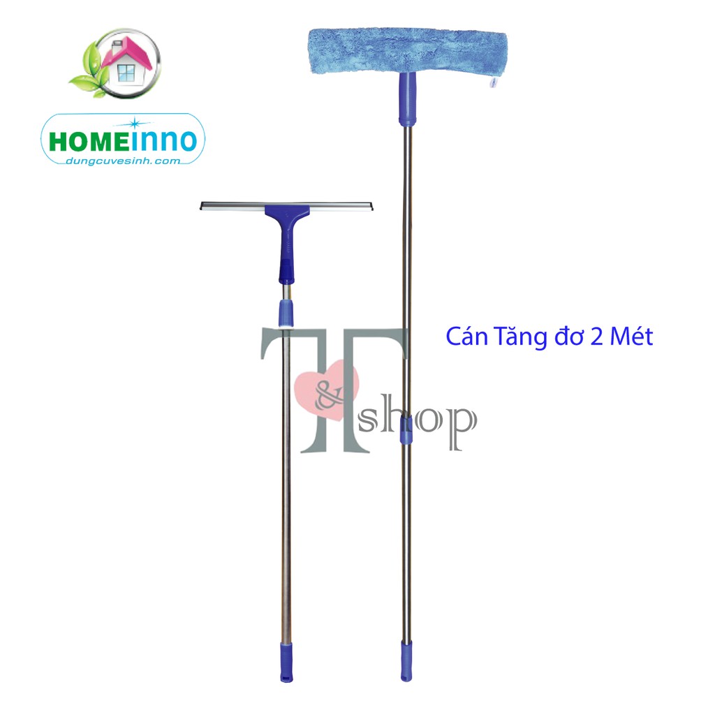 Bộ cây chổi lau kính và gạt nước kiếng cán tăng đơ dài 2 met homeinno