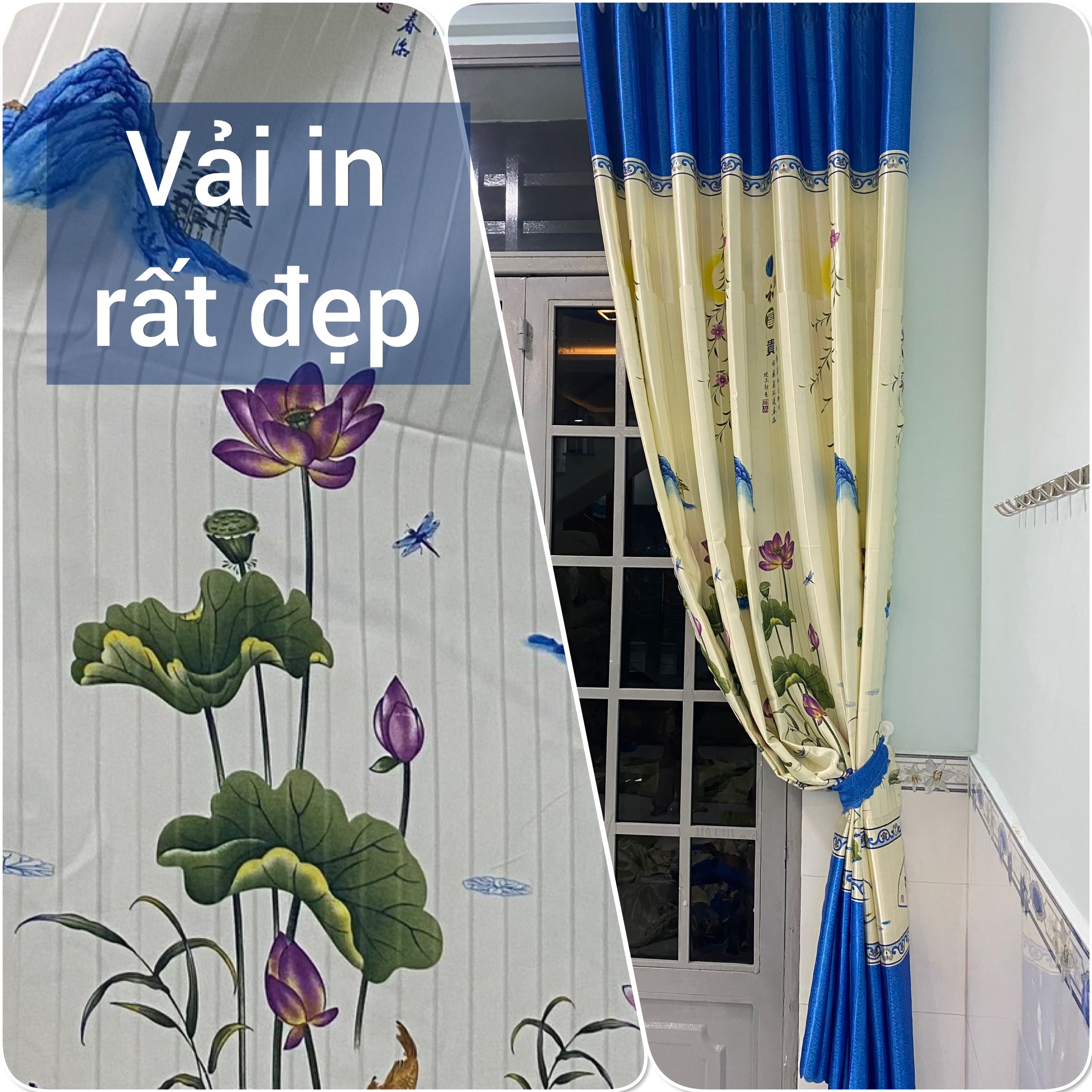 Rèm vải gấm xịn da 2 mặt - chất lượng