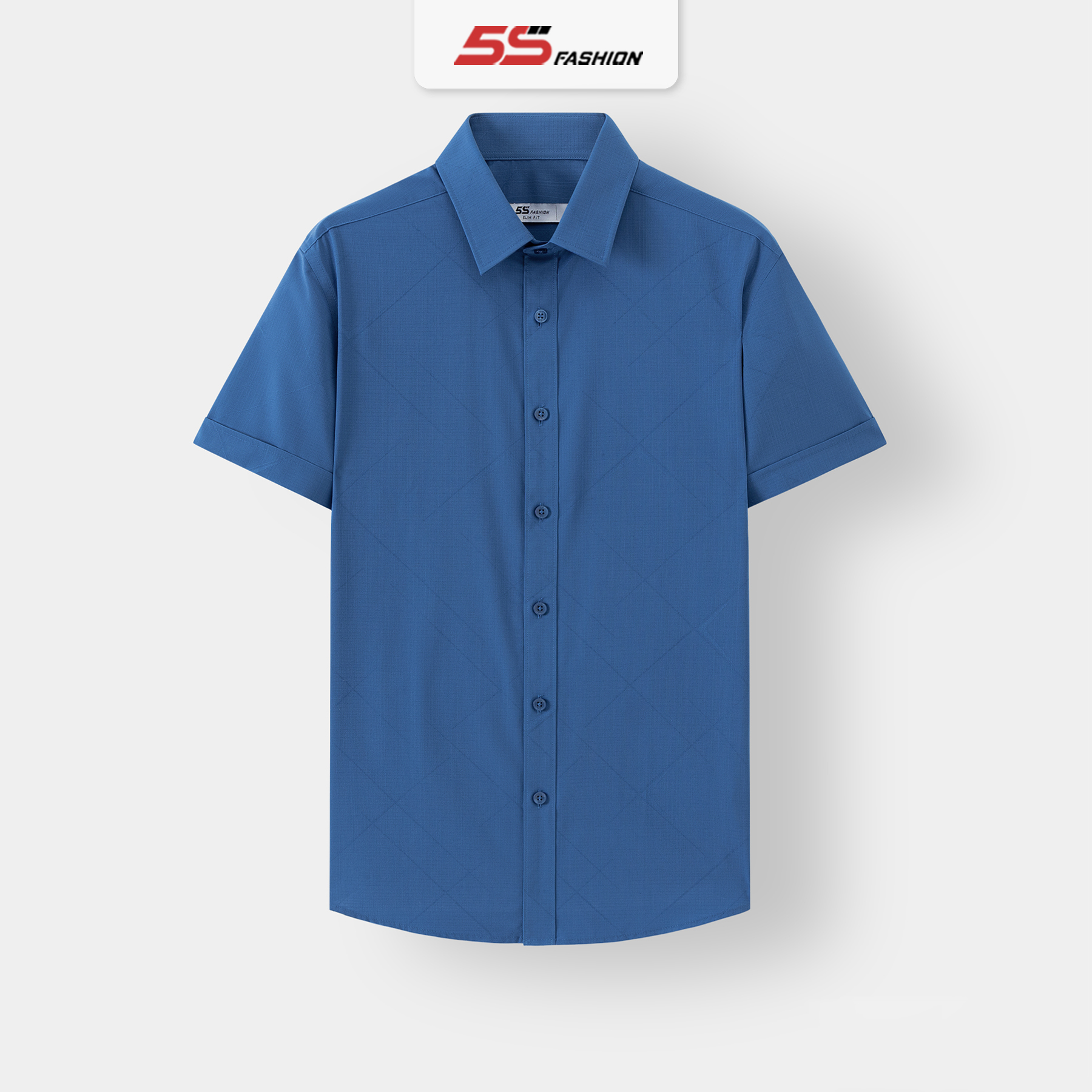 Áo Sơ Mi Nam Ngắn Tay Họa Tiết 5S Fashion Vải Bamboo Mềm Mát, Thiết Kế Sang Trọng (ASC24048)