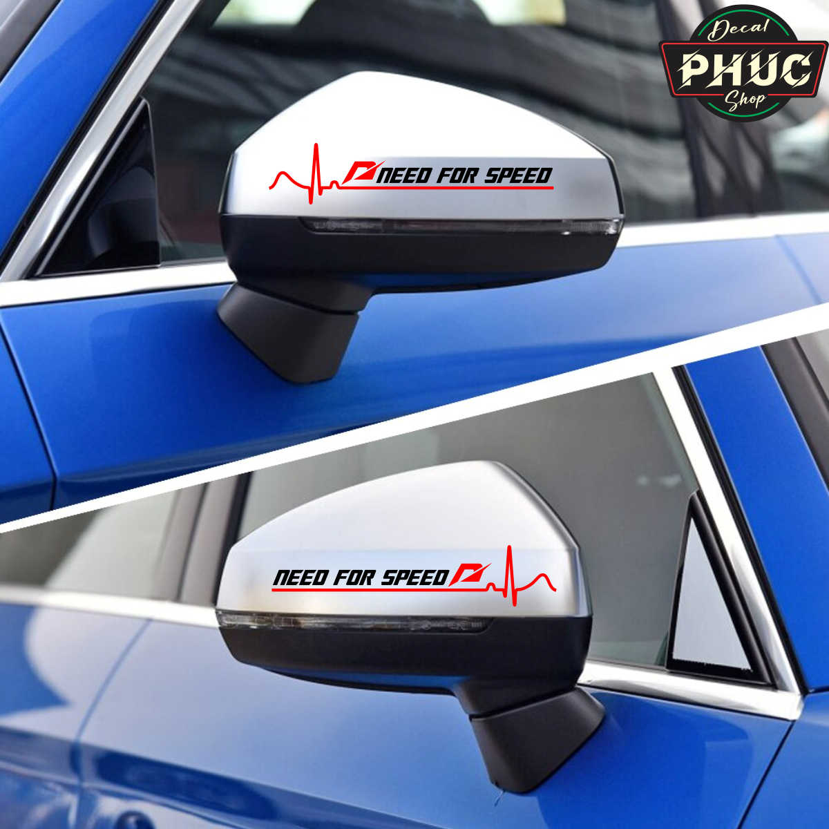 Tem trang trí gương chiếu hậu need for speed
