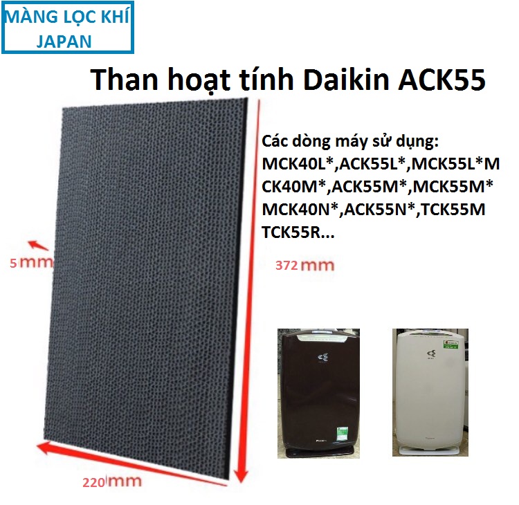 Màng than hoạt tính daikin trứng mck40 - mck55