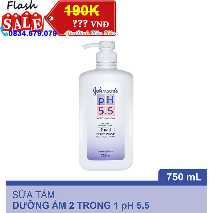 Sữa tắm ph 5.5 johnson’s adult - chai 750ml