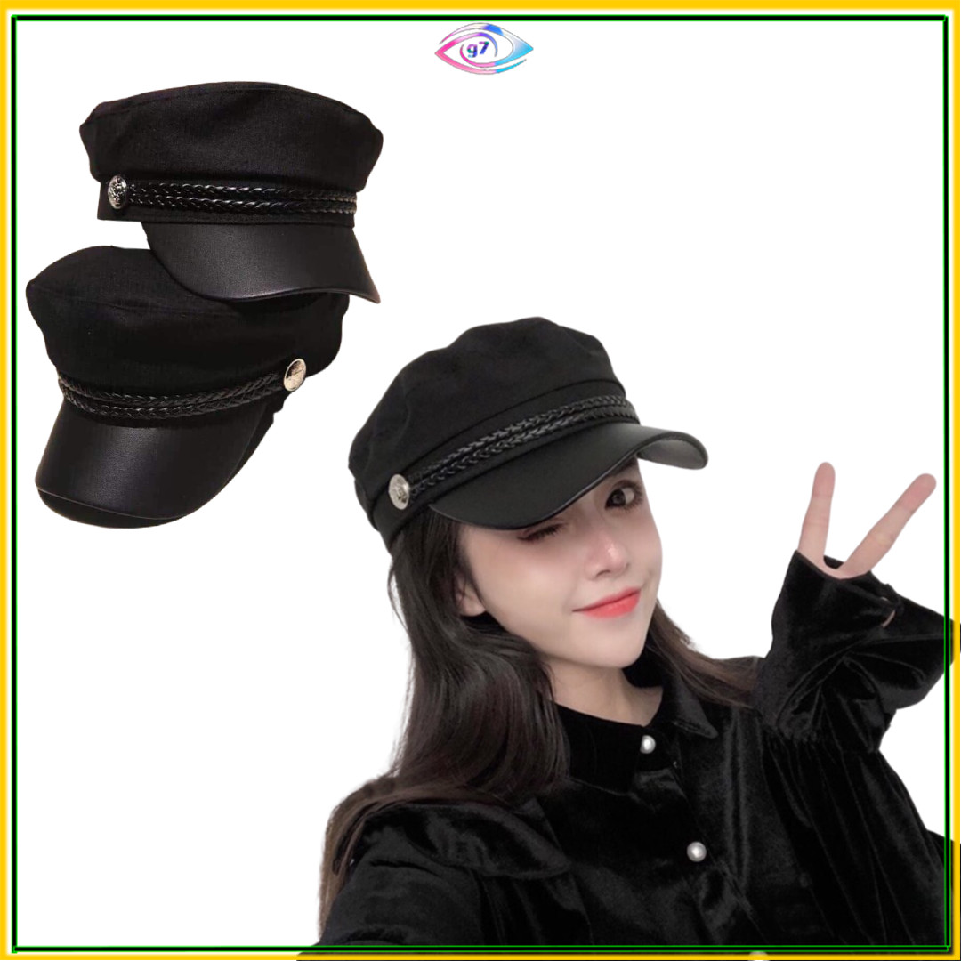 Nón be ret mũi da mũ thủy thủ mũ nồi lưỡi trai phong cách be ret hàn quốc 01