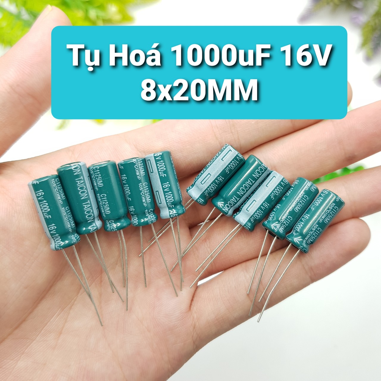 COMBO 10 Chiếc Tụ Hóa 1000uF 16V 8x20MM🍀Tụ Phân Cực Lọc Nguồn Cho Mạch Điện Tử