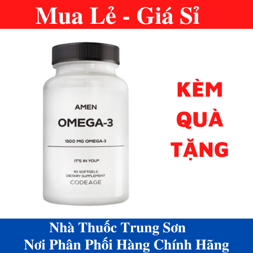 [ HÀNG CÔNG TY ] Viên Uống Dầu Cá Codeage Amen Omega-3 Hỗ trợ Tăng Cường Sức Khỏe, Đẹp Da 90 viên