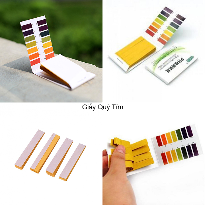 [HCM]Giấy Quỳ Tím Thử Độ pH Thang Đo Từ 1 Đến 14 - 80 Miếng Kèm Bảng Màu So Sánh