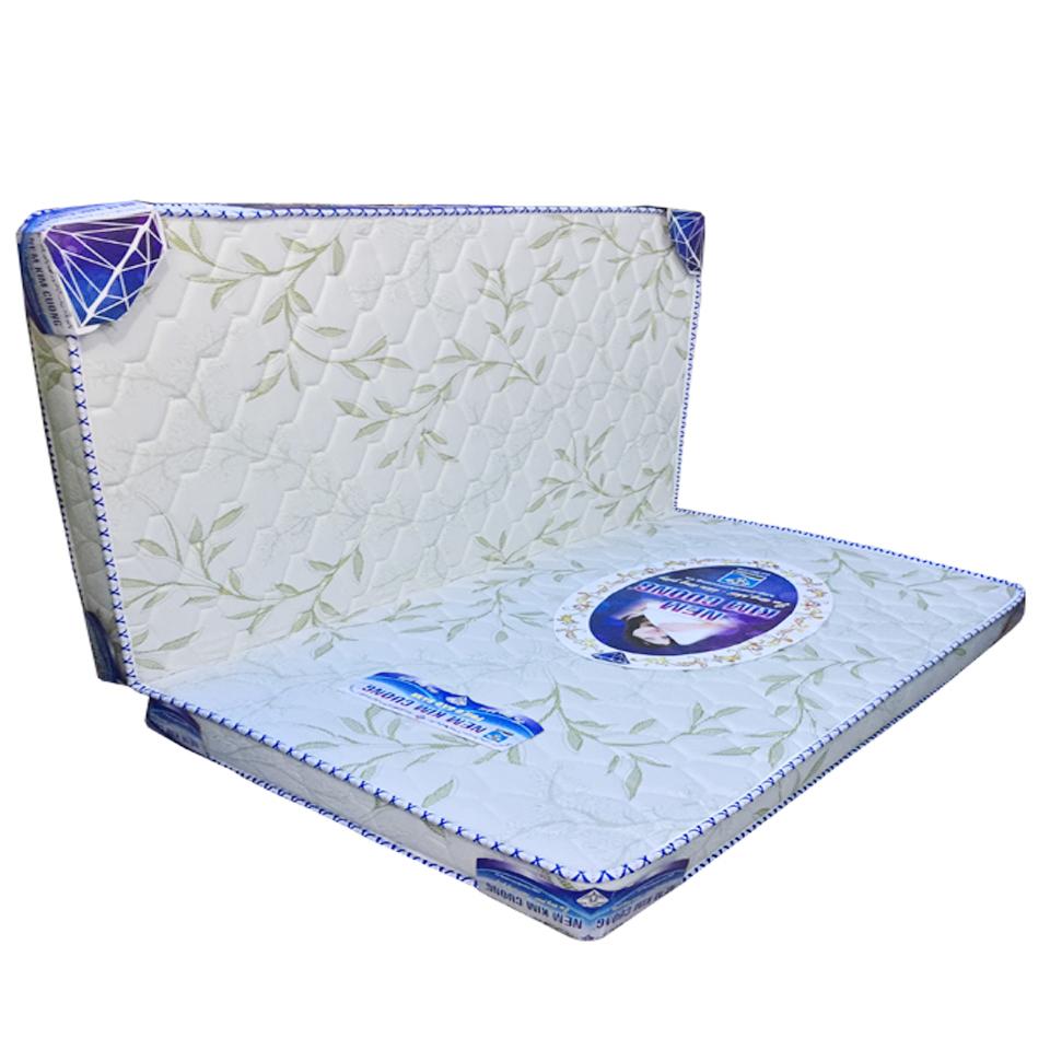 (FREE SHIP ) Nệm Cao Su Gấp 2 Kim Cương Tổng Hợp 1m8x2mx12cm, Thoáng Mát, Đàn Hồi Tốt ( Giao Màu Ngẫu Nhiên )
