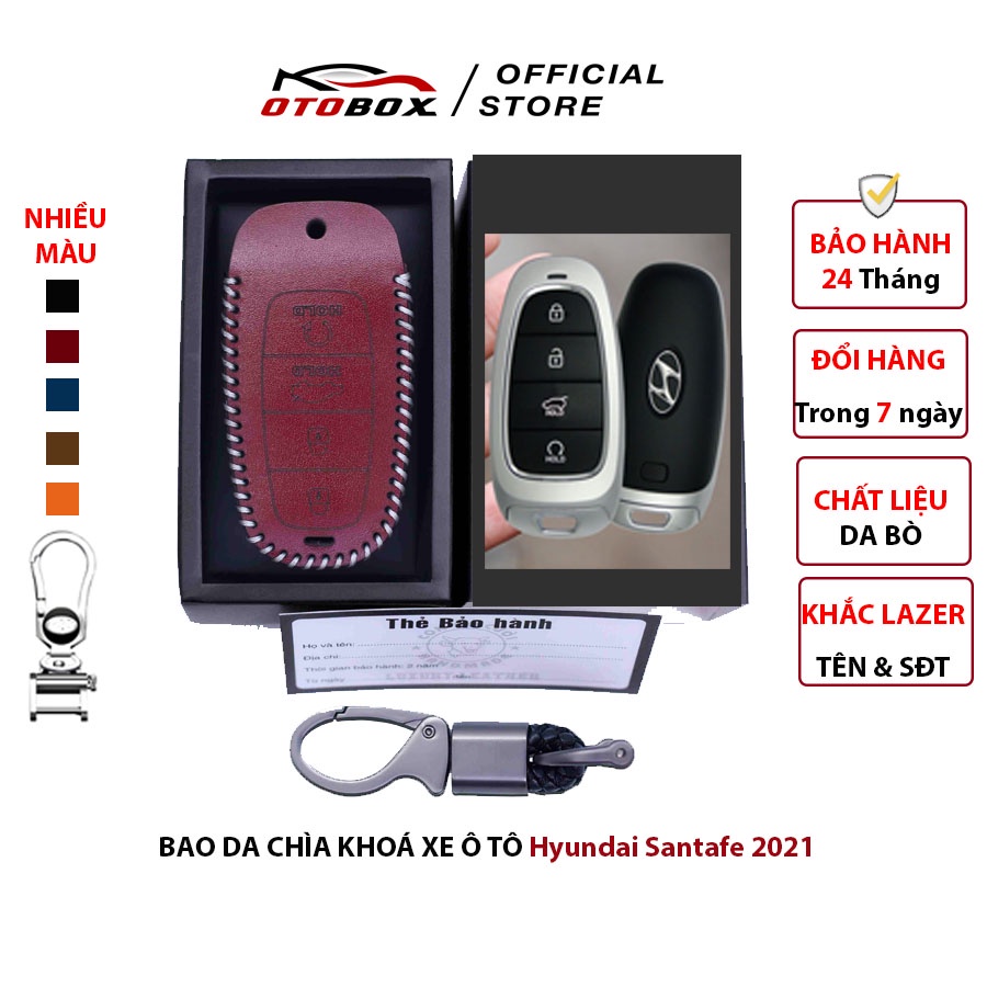 bao da chìa khoá ô tô hyundai santafe 2021-23, tucson 22-23, palisade 2023 chính hãng OTOBOX.OFFICIAL, bọc bọc chìa khoá oto smartkey chống xước, chống va đập, bảo hành 2 năm, lỗi 1 đổi 1