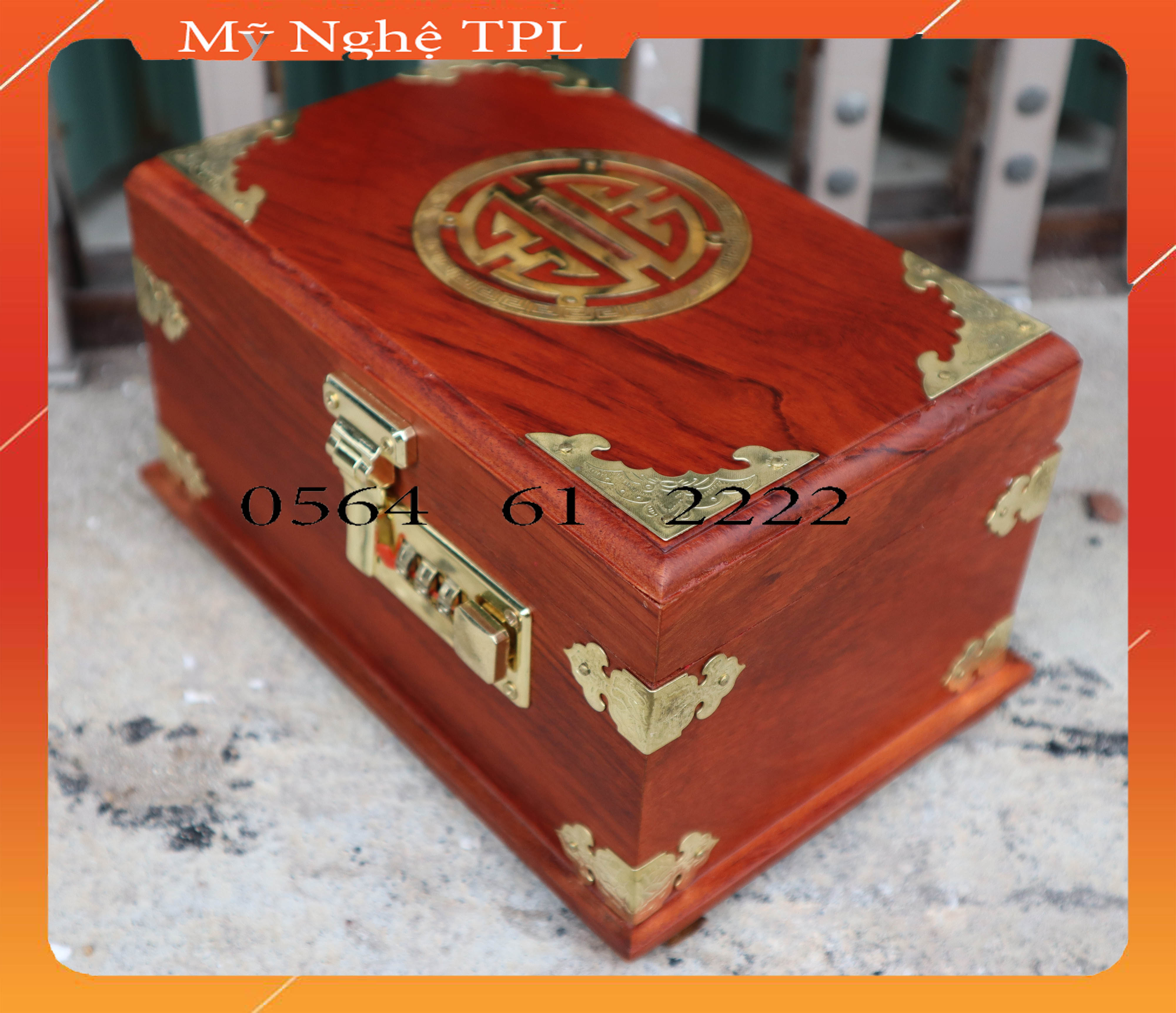 Hộp đựng tiền tiết kiệm khóa số mặt thọ gắn đồng