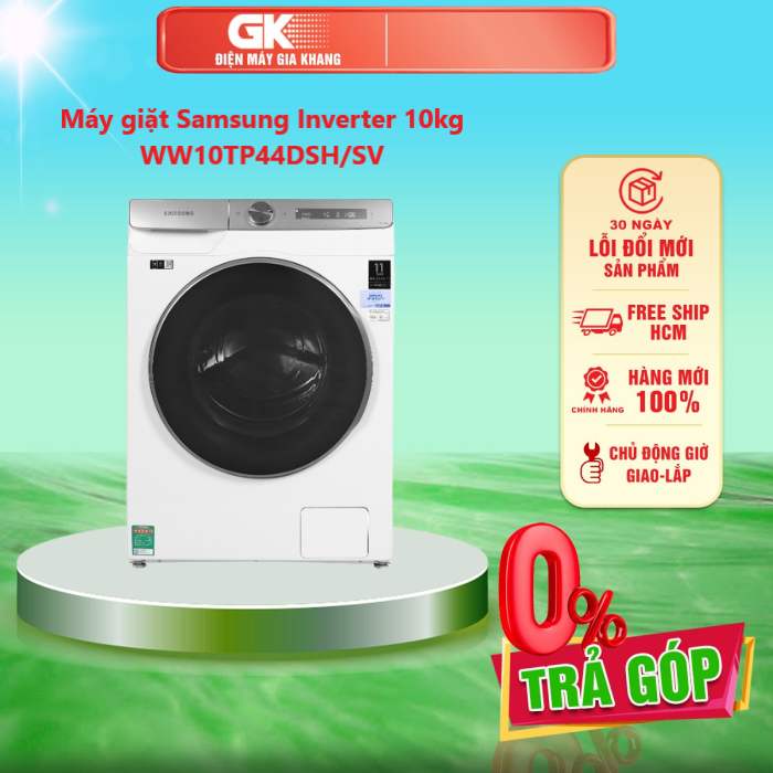 Máy giặt samsung inverter 10kg ww10tp44dsh/sv