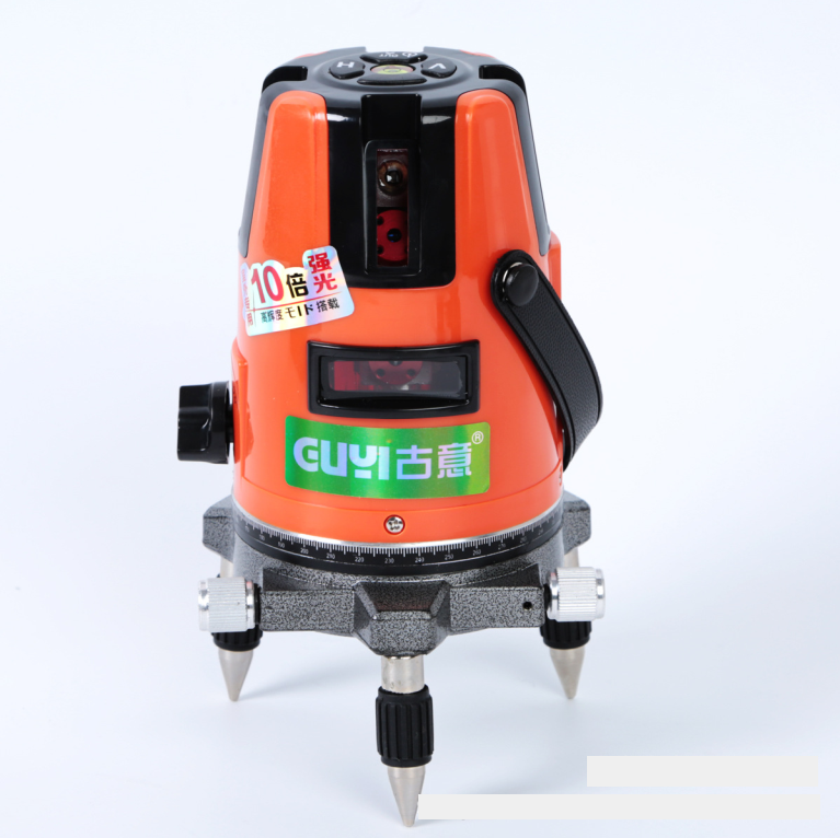 Máy bắn cốt laser 5 tia đỏ tặng kèm chân 1,2m - GUYI - máy cân mực laser - máy cân mực