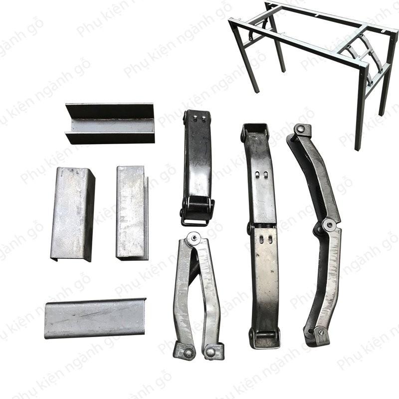 [HCM]Bộ lắp chân bàn xếp gọn tặng nút nhựa chân bàn