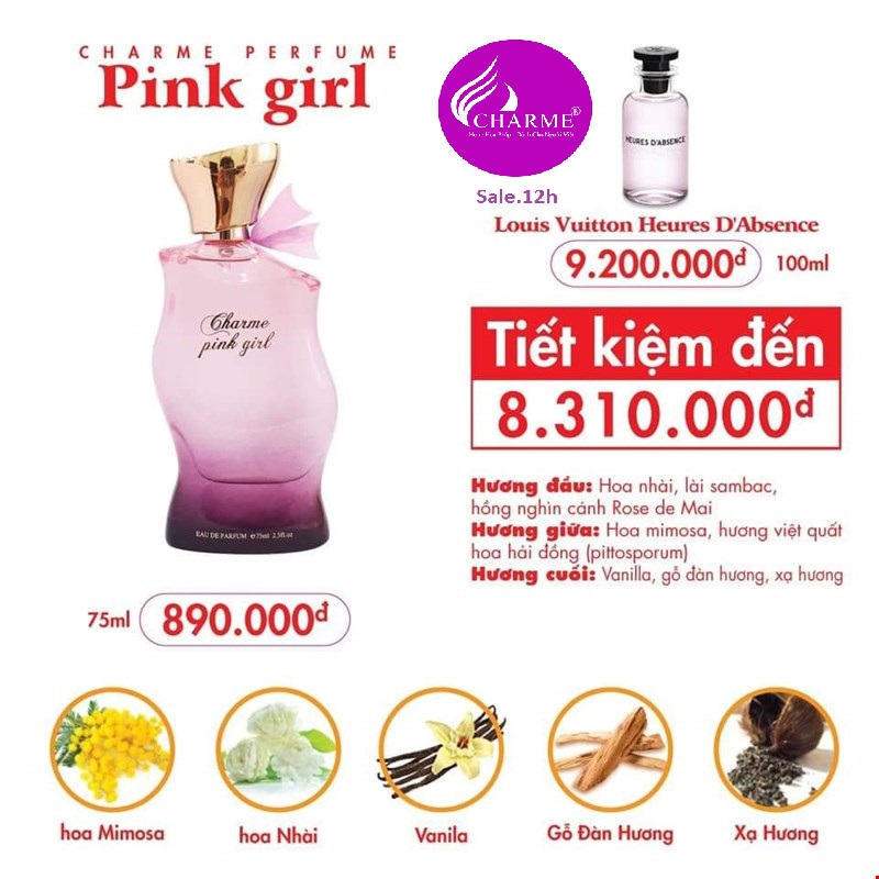 Nước Hoa Charme_Pink_Girl 75ml