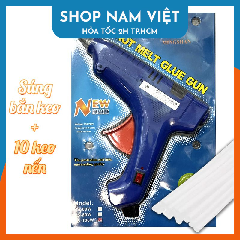  Súng Bắn Keo  Cỡ Lớn Nhỏ  Kèm 10 Keo Nến Silicon  Loại tốt  