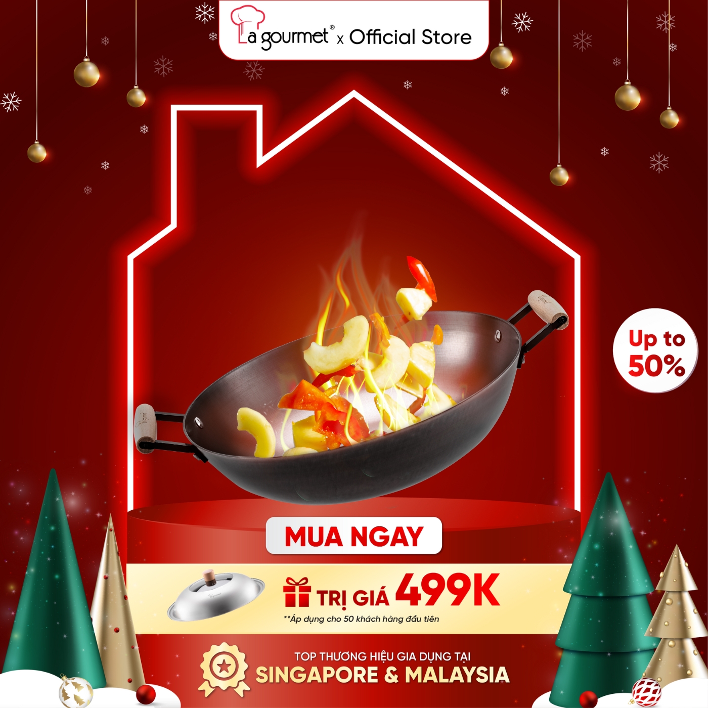  Chảo gang đúc nguyên khối 36cm Wok chống dính tự nhiên chiên giòn thức ăn sử dụng bếp từ an toàn sức khỏe siêu bền không phủ lớp chống dính chứng nhận an toàn thực phẩm FDA chính hãng THƯƠNG HIỆU MỸ và SINGAPORE  đoạt giải thưởng người tiêu dùng 347671 